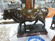A bronze bull