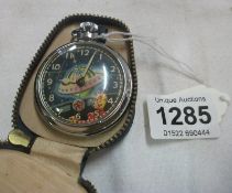 A 1960's 'Space' pocket watch in case and in working order