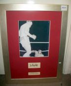 A signed Henry Cooper print