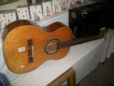 An acoustic guitar