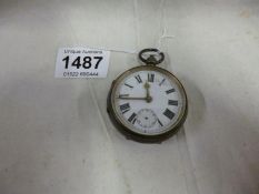 A silver pocket watch a/f