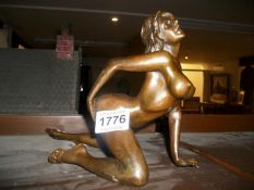 A bronze nude figure