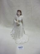 A Royal Worcester HM Queen Elizabeth II Diamond wedding figure