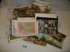 A large quantity of postcards