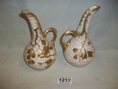 A pair of Victorian china jugs