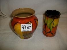 2 1960's Foster's pottery, Redruth, vases