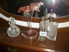 4 items of glassware including atomisers