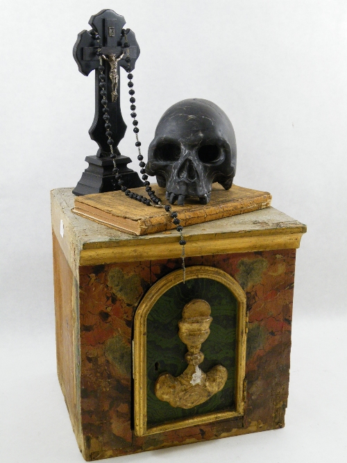 Memento Mori/ Gothic interest: An 18th or 19th Century European Church reliquary cabinet and its