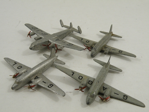 Four Dinky Toys model aeroplanes, 3 x Viking & 1 York.