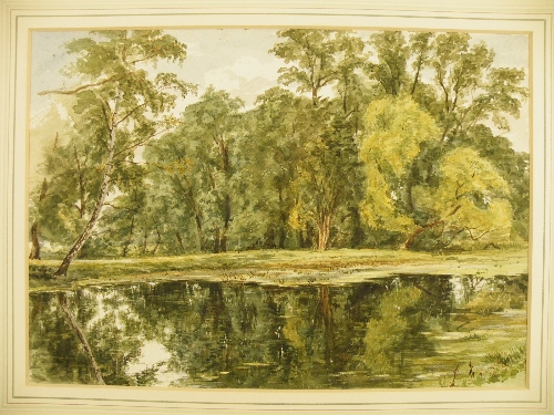 Hopkins Horsley Hobday Horsley 1807-1890 - a watercolour  Colton Nr Rugeley - dated 1877.