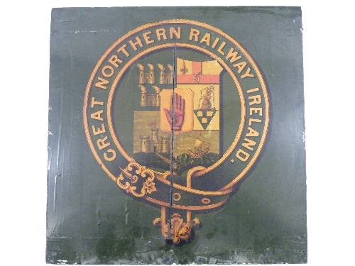 Railway interest: Three panels with railway coat of arms decals: Southern Eastern And Chatham