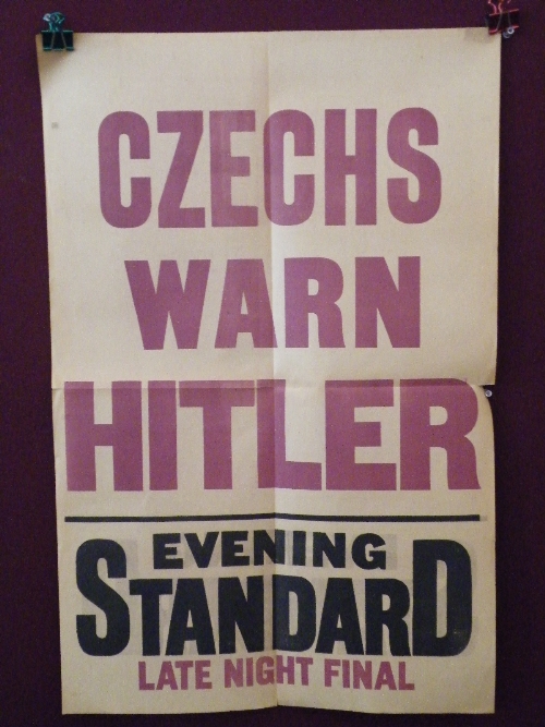 A very rare and complete newspaper advertising flyer from 1938. Militaria interest: London Evening