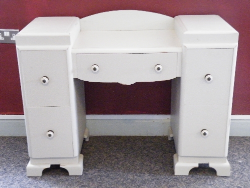 Shabby chic: a professionally painted/lacquered 1930s dressing table with lightly distressed finish