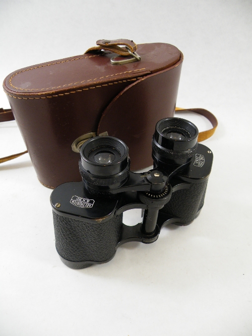 Carl Zeiss Jena Deltrintem 8x30 multi coated binoculars No 1709786 with leather case