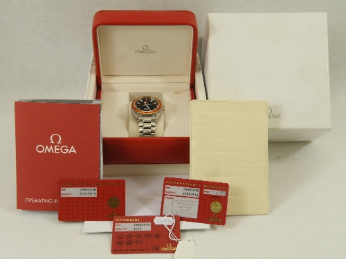 Omega Seamaster Planet Ocean 45.5mm large size Automatic Swiss diver`s watch on steel bracelet,