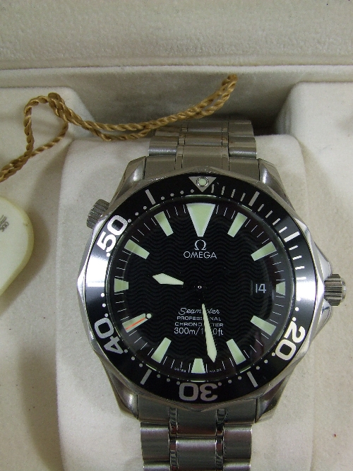 Omega Seamaster 2254.00 automatic professional 300 model with black wave dial and luminous