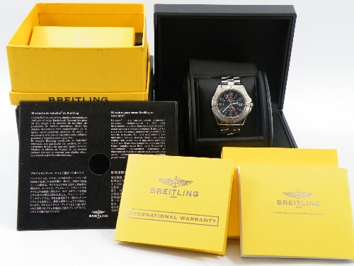 Breitling  Colt GMT - A32350 - 2009 UK supplied -black dial with concentric rings, automatic model