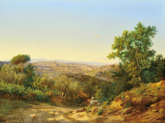 Ifj. Markó Károly (1822-1891) View of Florence, 1872 Oil on canvas 76x101 cm Signed bottom right: