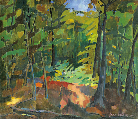 Nagy Oszkár (1883-1965) Forest in Baia Mare with clearing, 1934 Oil on canvas 89,5x105 cm Signed