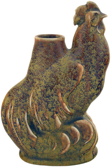 Zsolnay Rooster vase, Zsolnay, 1907, Formplan by Sándor Apáti Abt Form number: 7993 Height: 20,5