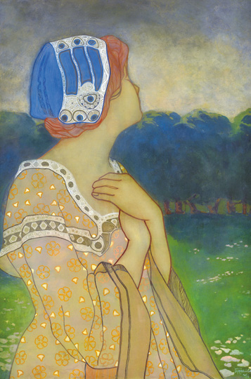 Faragó Géza (1877-1928) Gazer, 1905 Oil, gouache on paper 79x48 cm Signed bottom right: Faragó