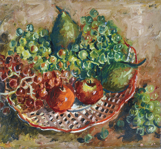 Basch Andor (1885-1944) Autumn still life with fruits, 1941 Oil, canvas on paperboard 32x34,5 cm