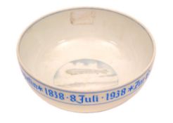 A similar large commemorative white china bowl. 19cm rim to rim, 9cm deep. Produced to celebrate the