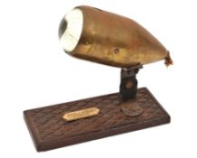 Brass Electric Light - “WW1 Airship Light”. Small brass electric light, streamlined in shape,
