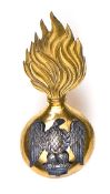 An Officer’s gilt and silver plated fur cap grenade badge of The Royal Irish Fusiliers (Princess