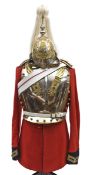 An Elizabeth II troopers’ full dress uniform and helmet of The Life Guards, comprising: white