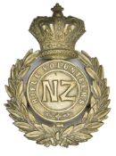 A Vic brass HP of the New Zealand Rifle Volunteers. Near VGC Plate 4