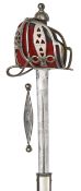 An officers’ broadsword of the 2nd Volunteer Battalion, The Royal Scots Fusiliers, claymore blade