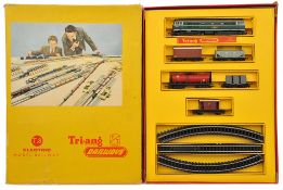 A Tri-ang Railways TT gauge electric train set Goods set T8 comprising A1A-A1A Brush diesel loco