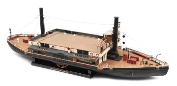 A unique model of the Woolwich Free Ferry paddle boat “Squires” A superb handmade 1:48 scale model