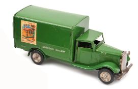 Tri-ang Minic clockwork Transport Van 79M. Example in green ‘Southern Railway’, livery with Tri-