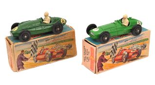 2 Crescent Toys single seat racing cars. Connaught 2 Litre Grand Prix Racing Car (1287) in BRG, RN
