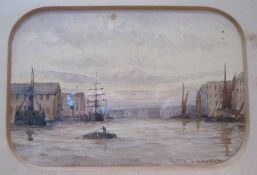 A set of six well executed small watercolour paintings by Nora Davison, of sail powered fishing