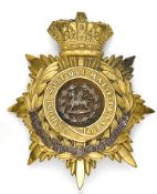 A Vic officer’s 1881 pattern HP of the South Wales Borderers, gilt and silver plate, VGC, an