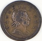 George I AE half penny 1717, “Dump” issue, VF Plate 3