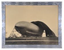 A rare poster sized Photograph of Akron in an Aluminium Frame by Margaret Bourke-White. One of a