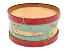 A charming child’s toy side drum. Dating from the 1920’s early 30’s the drum measures 22.5cm in