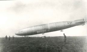 Selection of cards and photographs of British built rigid airships. Including A very good photograph