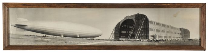 Panoramic Photograph of ZR3 “USS Los Angeles” by RS.Clement. Framed and glazed (117cm x 27cm).