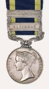 Punjab Medal 1849, 2 clasps Chilianwala, Goojerat (Thos Pattison 61st Foot) VF (minor edge bruising)