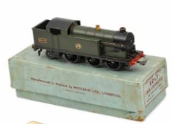 A Hornby-Dublo 0-6-2T locomotive in GWR livery (EDL7). An example in Brunswick green livery, with