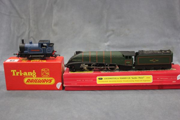 Boxed Triang OO Gauge Nellie Engine and a boxed Hornby Dublo "Golden Fleece and Tender" Locomotive