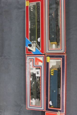 Four boxed Lima OO Gauge Engines including D7063 X2 (one green, one blue), The Fife & Forfar
