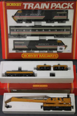 Boxed OO Gauge Hornby R.397 BR Inter City 125 High Speed Train Twin Pack plus boxed Hornby R.749