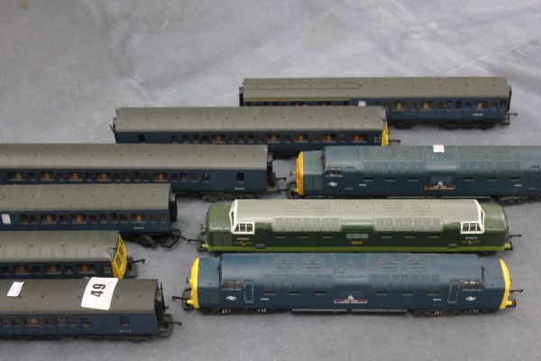 Three OO Gauge Lima Class 37 Locomotives including 9006 The Fife & Forfar Yeomany x2 & D90003 Meld