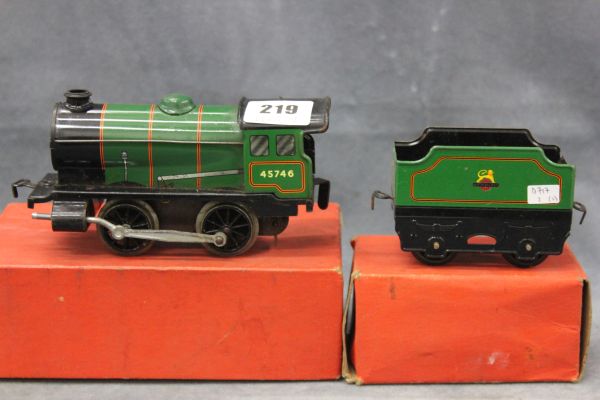Boxed Hornby O Gauge No. 30 Locomotive (Reversing) with key and a Boxed No. 30 Tender